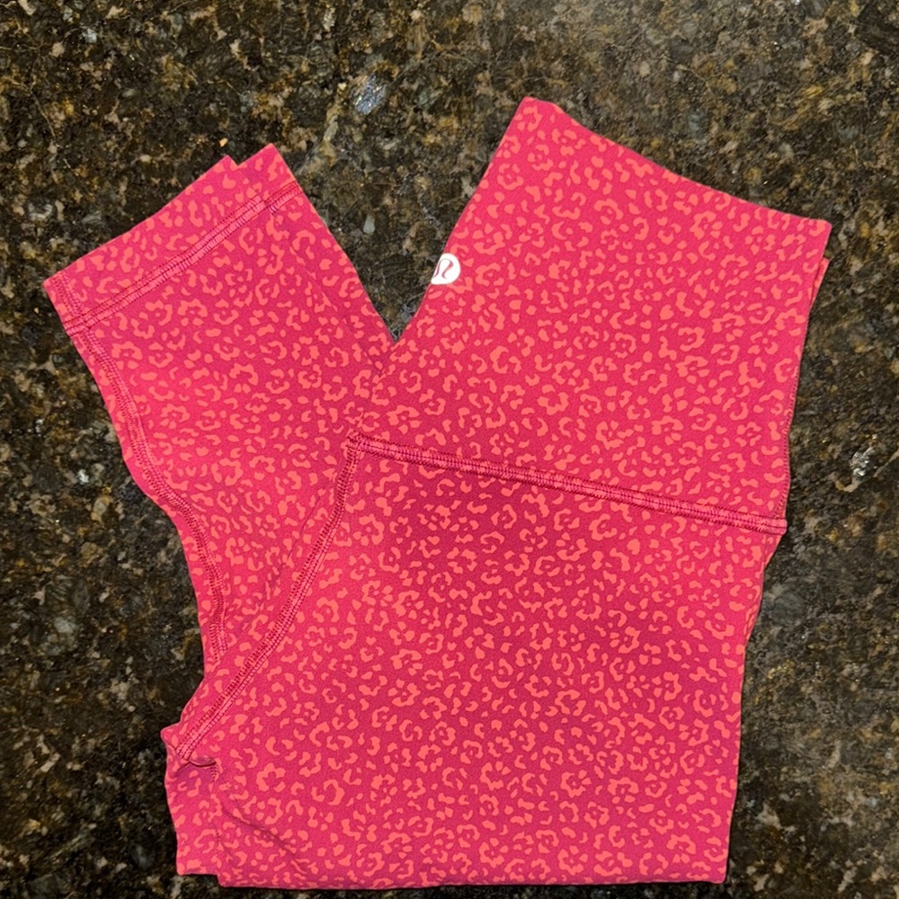 Lululemon Pink Leopard Print Leggings